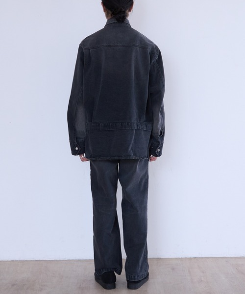 Tamme（タム）の「Tamme DENIM TRUCKER SHIRT (26S0347)（シャツ/ブラウス・メンズ・インディゴブルー/ブラック・1）」の16枚目の写真