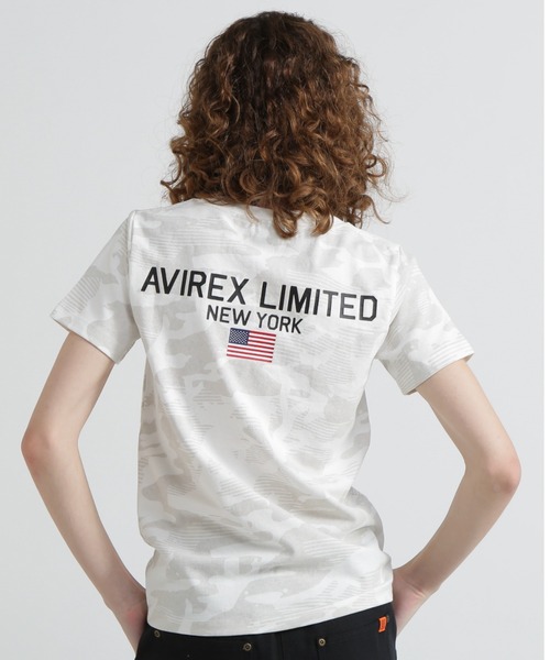 AVIREX(アヴィレックス)の「《WEB&DEPOT限定》AVIREX LIMITED NY T-SHIRT(Tシャツ/カットソー・レディース・ブラック/グレー系カモフラージュ/オフホワイト/ホワイト系・F)」の3枚目の写真