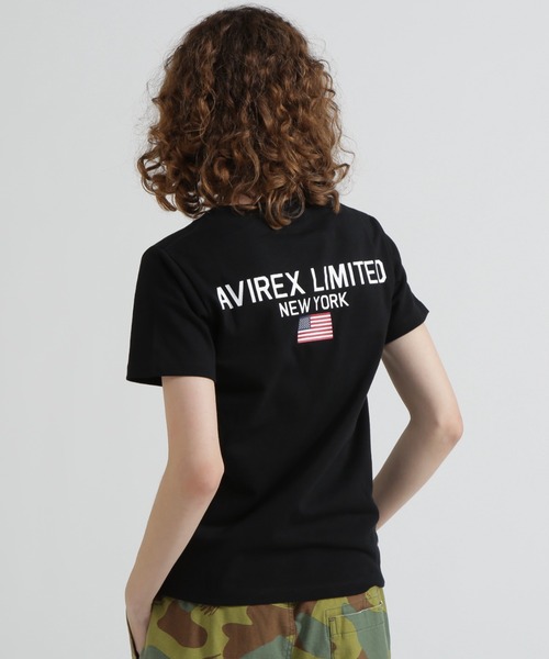 AVIREX(アヴィレックス)の「《WEB&DEPOT限定》AVIREX LIMITED NY T-SHIRT(Tシャツ/カットソー・レディース・ブラック/グレー系カモフラージュ/オフホワイト/ホワイト系・F)」の1枚目の写真