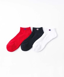 Champion（チャンピオン）の「【3足セット】Champion レディース メンズ Cマーク 消臭糸使用 足底パイル アーチサポート スニーカー丈 ソックス 92897501（ソックス/靴下）」