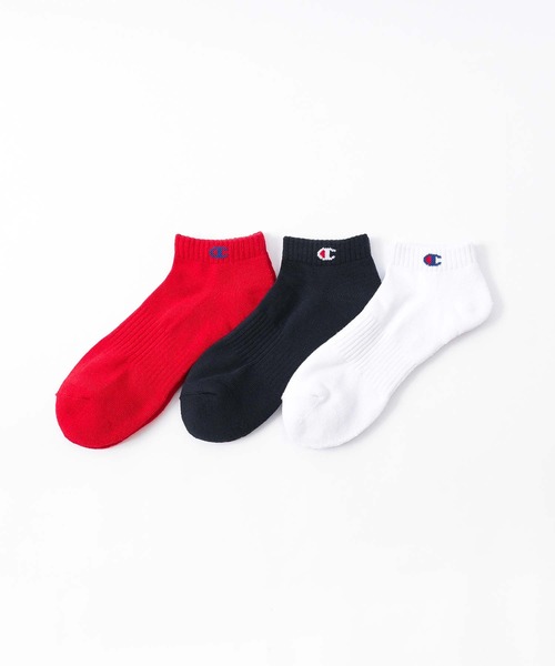 Champion(チャンピオン)の「【3足セット】Champion レディース メンズ Cマーク 消臭糸使用 足底パイル アーチサポート スニーカー丈 ソックス 92897501(ソックス/靴下・メンズ・ブラック/その他3/その他2・S/L/M)」の3枚目の写真