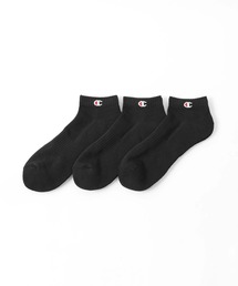 Champion（チャンピオン）の「【3足セット】Champion レディース メンズ Cマーク 消臭糸使用 足底パイル アーチサポート スニーカー丈 ソックス 92897501（ソックス/靴下）」