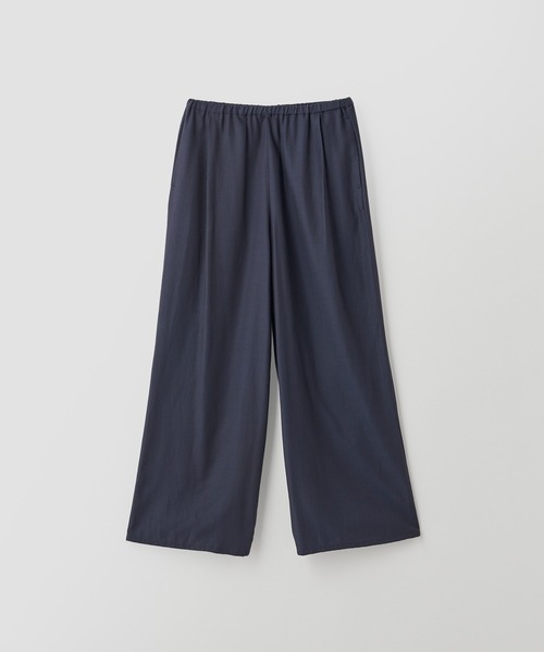 JOHN SMEDLEY（ジョンスメドレー）の「キュプラコットン ギャザーイージーワイドパンツ（その他パンツ・レディース・ネイビー・2/1）」の2枚目の写真