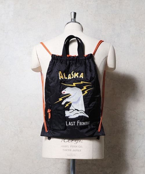 HOUSTON(ヒューストン)の「HOUSTON キルト2WAYバッグ(ALASUKA)(バックパック/リュック・メンズ・ウッド/ブラック/オリーブドラブ・FREE)」の1枚目の写真