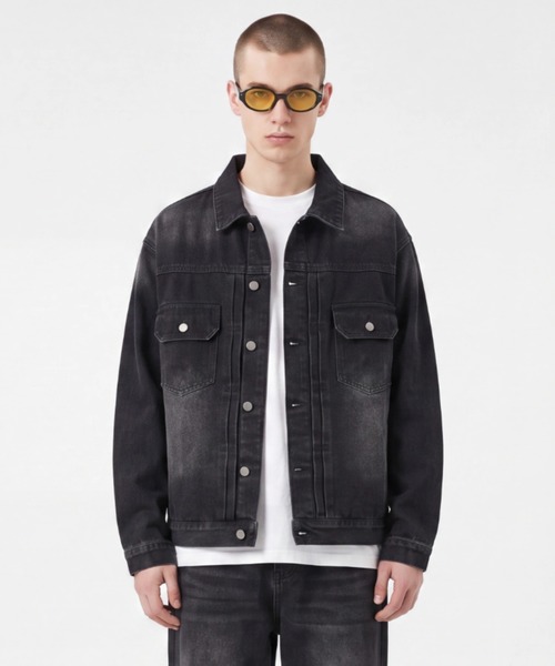 INNOCENT(イノセント)の「【T16】【FXN Los Angeles/エフエックスエヌ ロサンゼルス】DENIM 3RD JACKET F-0847(デニムジャケット・メンズ・ブラック/ダークブルー・MEDIUM/X-LARGE/LARGE/XX-LARGE/SMALL)」の2枚目の写真
