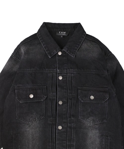 INNOCENT(イノセント)の「【T16】【FXN Los Angeles/エフエックスエヌ ロサンゼルス】DENIM 3RD JACKET F-0847(デニムジャケット・メンズ・ブラック/ダークブルー・MEDIUM/X-LARGE/LARGE/XX-LARGE/SMALL)」の7枚目の写真