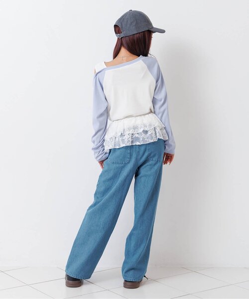 algy(アルジー)の「レースラップセットボトム(その他パンツ・キッズ・インディゴブルー/グレー・130/140/150/160)」の11枚目の写真