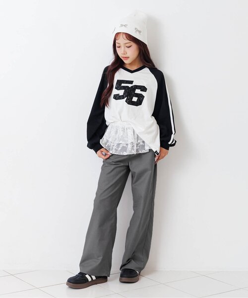 algy(アルジー)の「レースラップセットボトム(その他パンツ・キッズ・インディゴブルー/グレー・130/140/150/160)」の13枚目の写真