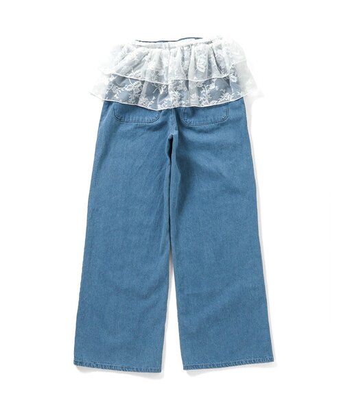 algy(アルジー)の「レースラップセットボトム(その他パンツ・キッズ・インディゴブルー/グレー・130/140/150/160)」の4枚目の写真