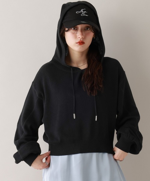 RAGEBLUE(レイジブルー)の「ハイゲージニットショートパーカー(パーカー・レディース・ブラック/ピンク/ホワイト・FREE)」の19枚目の写真