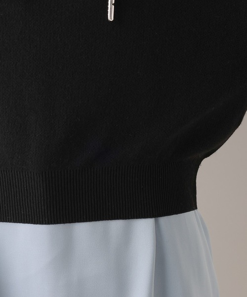 RAGEBLUE(レイジブルー)の「ハイゲージニットショートパーカー(パーカー・レディース・ブラック/ピンク/ホワイト・FREE)」の8枚目の写真