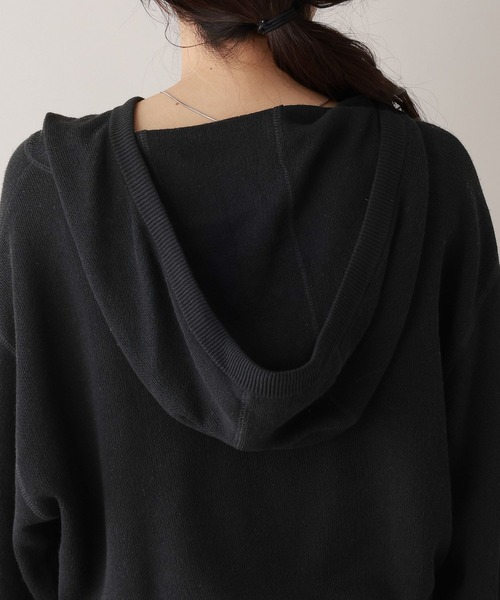 RAGEBLUE(レイジブルー)の「ハイゲージニットショートパーカー(パーカー・レディース・ブラック/ピンク/ホワイト・FREE)」の9枚目の写真