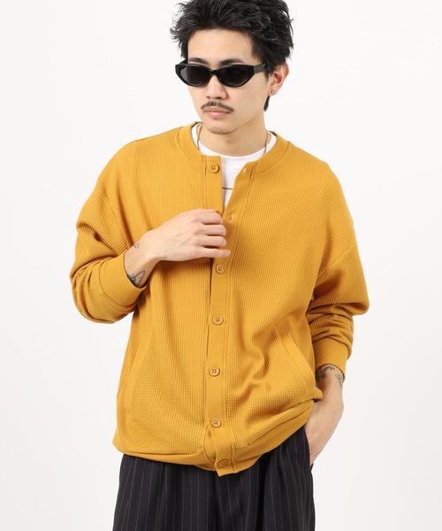 JEMORGAN(ジェーイーモーガン)の「JEMORGAN ワッフルクルーカーディガン(カーディガン/ボレロ・メンズ・グリーン/ブラック/マスタード/杢グレー/ネイビー・M/S/XL/L)」の11枚目の写真
