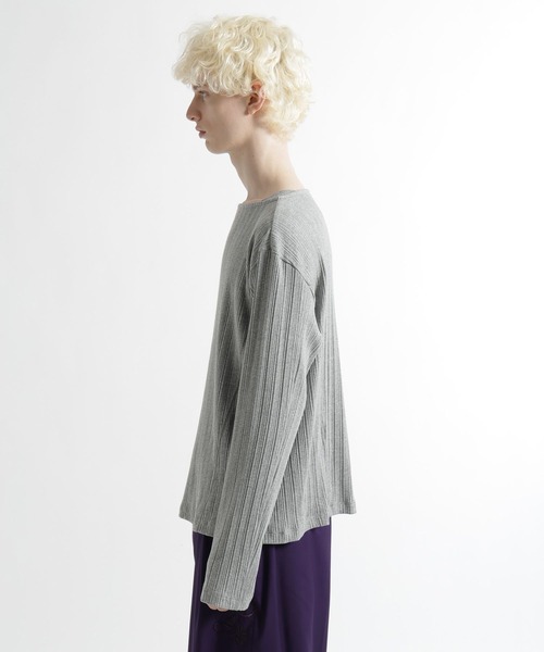 HARE（ハレ）の「ボートネックリブTEE(HARE)（Tシャツ/カットソー・メンズ・ブラック/グレー・FREE）」の14枚目の写真