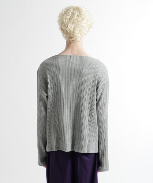 HARE（ハレ）の「ボートネックリブTEE(HARE)（Tシャツ/カットソー・メンズ・ブラック/グレー・FREE）」の15枚目の写真