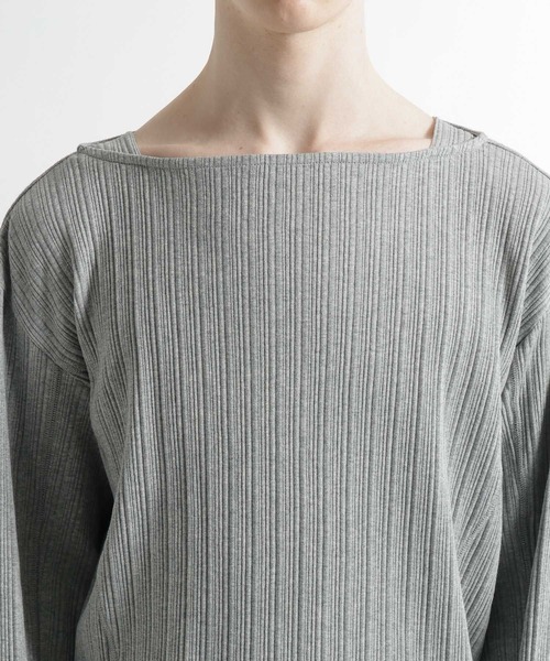 HARE（ハレ）の「ボートネックリブTEE(HARE)（Tシャツ/カットソー・メンズ・ブラック/グレー・FREE）」の16枚目の写真