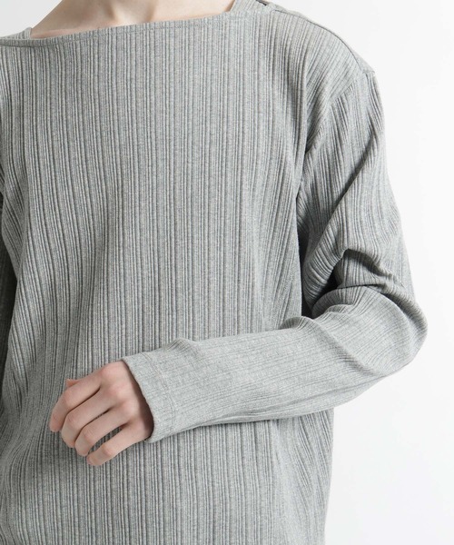 HARE（ハレ）の「ボートネックリブTEE(HARE)（Tシャツ/カットソー・メンズ・ブラック/グレー・FREE）」の17枚目の写真