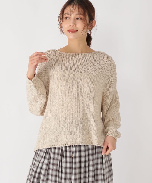 studio CLIP（スタディオクリップ）の「3ゲージリリヤーンニット（ニット/セーター・レディース・ベージュ/イエロー/ブルー/スモーク・FREE）」の2枚目の写真