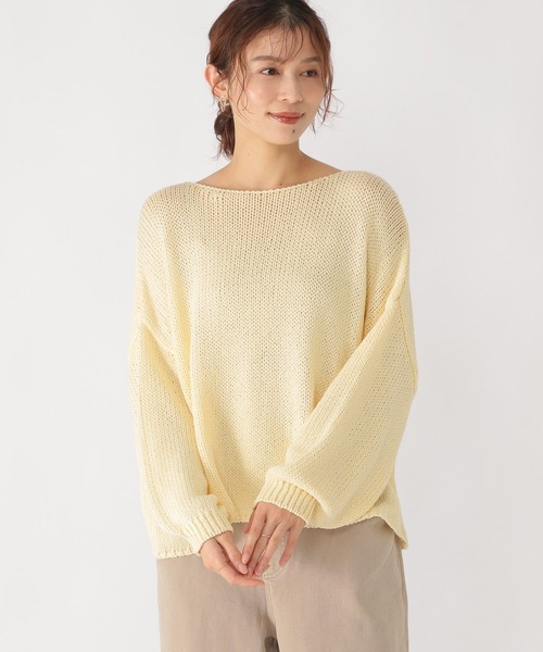 studio CLIP（スタディオクリップ）の「3ゲージリリヤーンニット（ニット/セーター・レディース・ベージュ/イエロー/ブルー/スモーク・FREE）」の4枚目の写真