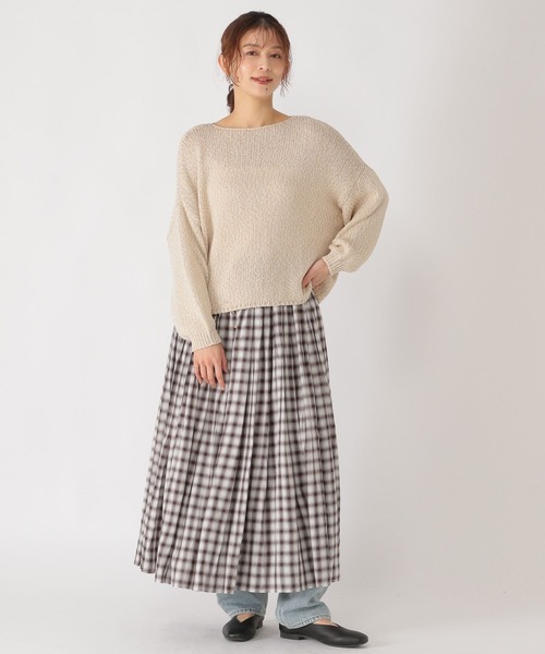 studio CLIP（スタディオクリップ）の「3ゲージリリヤーンニット（ニット/セーター・レディース・ベージュ/イエロー/ブルー/スモーク・FREE）」の12枚目の写真