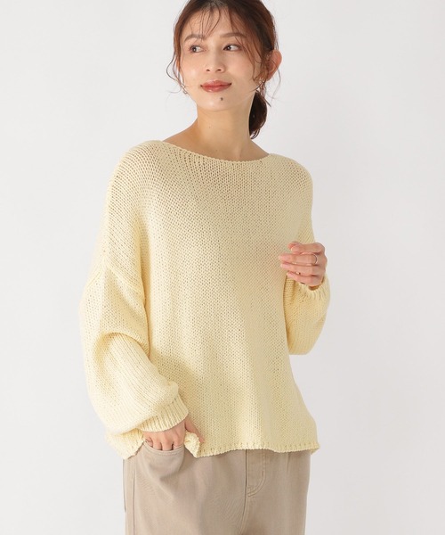 studio CLIP（スタディオクリップ）の「3ゲージリリヤーンニット（ニット/セーター・レディース・ベージュ/イエロー/ブルー/スモーク・FREE）」の14枚目の写真