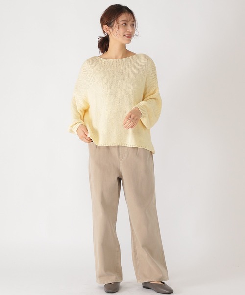 studio CLIP（スタディオクリップ）の「3ゲージリリヤーンニット（ニット/セーター・レディース・ベージュ/イエロー/ブルー/スモーク・FREE）」の15枚目の写真