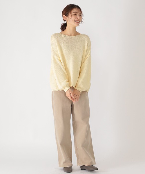 studio CLIP（スタディオクリップ）の「3ゲージリリヤーンニット（ニット/セーター・レディース・ベージュ/イエロー/ブルー/スモーク・FREE）」の16枚目の写真