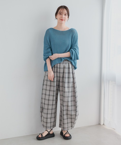 studio CLIP（スタディオクリップ）の「3ゲージリリヤーンニット（ニット/セーター・レディース・ベージュ/イエロー/ブルー/スモーク・FREE）」の5枚目の写真