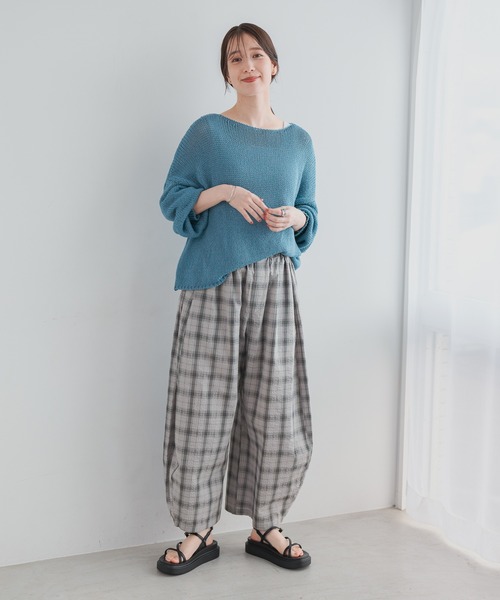 studio CLIP（スタディオクリップ）の「3ゲージリリヤーンニット（ニット/セーター・レディース・ベージュ/イエロー/ブルー/スモーク・FREE）」の6枚目の写真