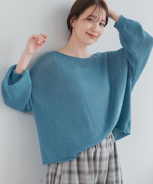 studio CLIP（スタディオクリップ）の「3ゲージリリヤーンニット（ニット/セーター・レディース・ベージュ/イエロー/ブルー/スモーク・FREE）」の8枚目の写真