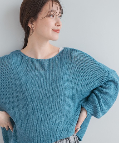 studio CLIP（スタディオクリップ）の「3ゲージリリヤーンニット（ニット/セーター・レディース・ベージュ/イエロー/ブルー/スモーク・FREE）」の9枚目の写真