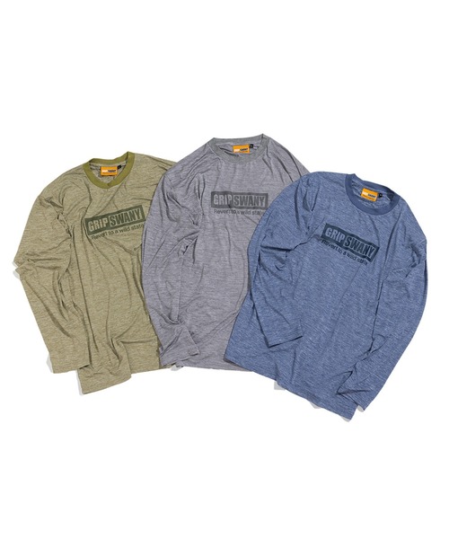 GRIP SWANY（グリップスワニー）の「【GSMCT0008】 BOX LOGO DRY L/S TEE（Tシャツ/カットソー・メンズ・グリーン系その他/ヘザーグレー/ブルー系その他・XL/L/M）」の13枚目の写真