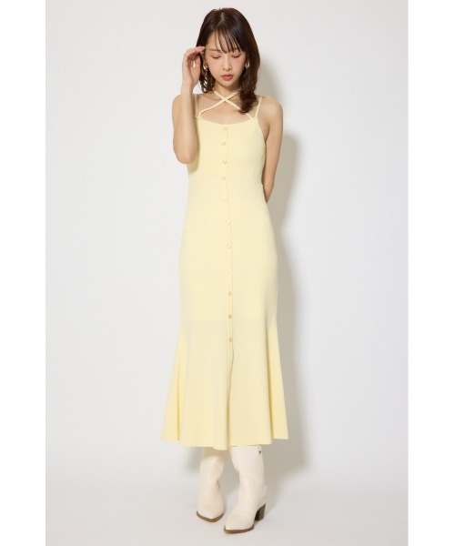 rienda(リエンダ)の「ボーダーカーデセットマーメイドニットワンピース 春服(ワンピース・レディース・イエロー・FREE)」の5枚目の写真