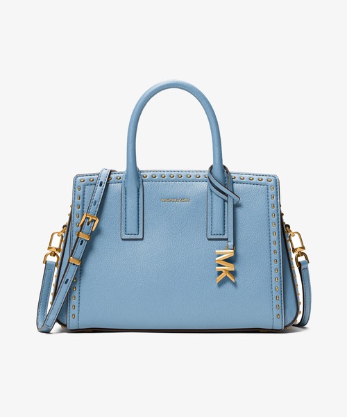MICHAEL KORS(マイケルコース)の「LAILA スタッズレザー サッチェル スモール(ハンドバッグ・レディース・ブルー系・FREE)」の1枚目の写真