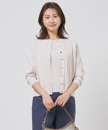 【アンサンブル着用可】Rayon Elite Stretch クルーネック カーディガン