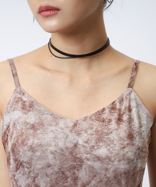 SPIRALGIRL（スパイラルガール）の「ティアードデザインイレヘムキャミワンピース（ワンピース・レディース・ブラウン/イエロー・FREE）」の22枚目の写真