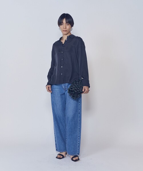 1er Arrondissement(プルミエアロンディスモン)の「【新色】キュプラフィブリルレギュラーカラーシャツ(シャツ/ブラウス・レディース・カーキ/ブラウン系その他4・36/38)」の4枚目の写真