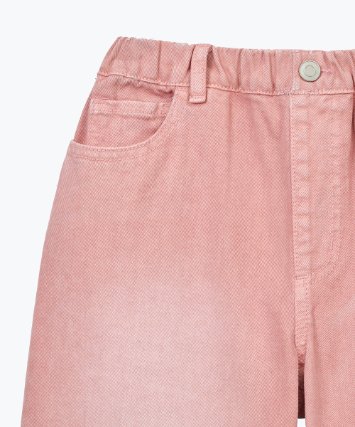 MUSINSA STANDARD KIDS（ムシンサスタンダードキッズ）の「ピグメントワイドデニムパンツ[コーラル]（デニムパンツ・レディース・その他・110/120/130/140/150/160）」の5枚目の写真