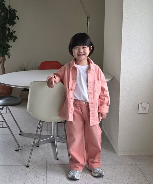 MUSINSA STANDARD KIDS（ムシンサスタンダードキッズ）の「ピグメントワイドデニムパンツ[コーラル]（デニムパンツ・レディース・その他・110/120/130/140/150/160）」の7枚目の写真