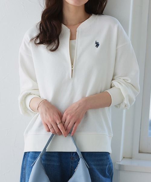 U.S.POLO ASSN.】ハーフジップスウェット（スウェット）｜U.S. POLO