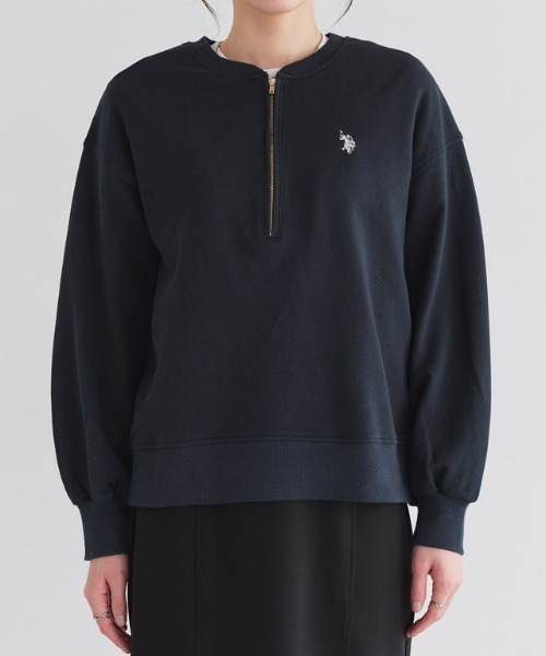 U.S. POLO ASSN.(ユーエスポロアッスン)の「U.S. POLO ASSN. ハーフジップスウェット(スウェット・レディース・オフホワイト/杢グレー/ネイビー・L/M)」の18枚目の写真
