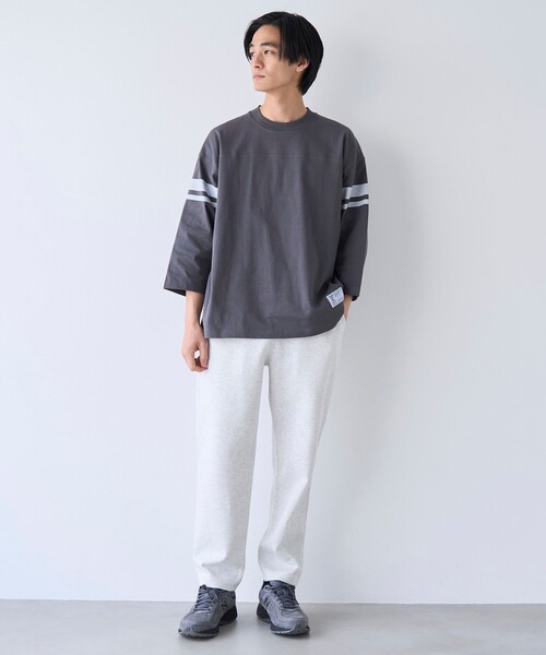 coen(コーエン)の「Repurヘビーコットン七分袖フットボールTシャツ【抗菌性、消臭性】(Tシャツ/カットソー・メンズ・ナチュラル/ダークグレー/ネイビー/ホワイト・S/M/L/XL)」の11枚目の写真