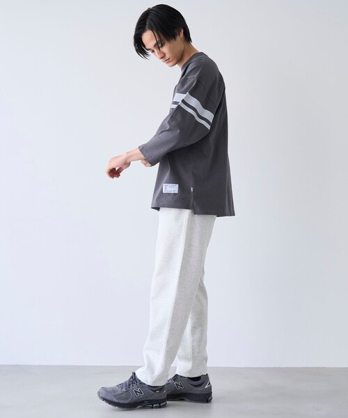 coen(コーエン)の「Repurヘビーコットン七分袖フットボールTシャツ【抗菌性、消臭性】(Tシャツ/カットソー・メンズ・ナチュラル/ダークグレー/ネイビー/ホワイト・S/M/L/XL)」の12枚目の写真