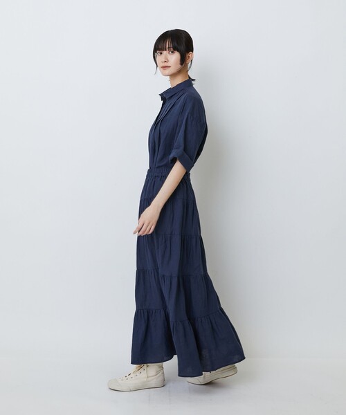 LOISIR(ロワズィール)の「【MTサイズ有り】イージーティアードスカート(スカート・レディース・ネイビー/チェック・M/MT)」の12枚目の写真
