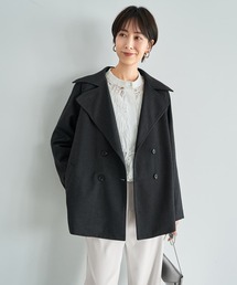 STYLE DELI（スタイルデリ）の「柄織り生地のPコート型ライトコート（ピーコート）」