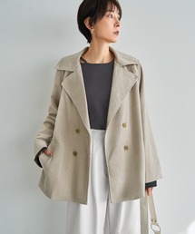 STYLE DELI（スタイルデリ）の「柄織り生地のPコート型ライトコート（ピーコート）」