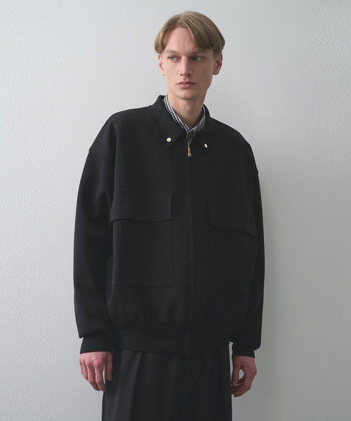 CULLNI（クルニ）の「【CULLNI/クルニ】別注 BIG POCKET ZIP UP KNIT JACKET（ニット/セーター・メンズ・ブラック/ネイビー/ベージュ・2/1）」の2枚目の写真