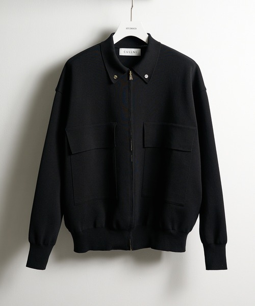 CULLNI/クルニ】別注 BIG POCKET ZIP UP KNIT JACKET（ニット/セーター