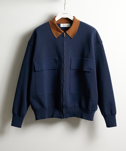 CULLNI/クルニ】別注 BIG POCKET ZIP UP KNIT JACKET（ニット/セーター