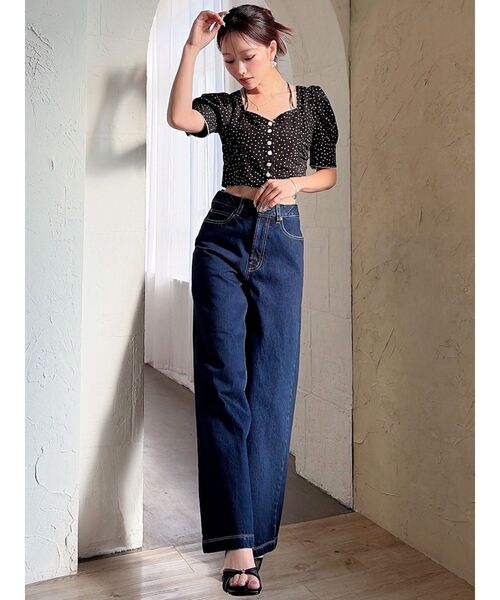 RESEXXY（リゼクシー）の「ピコレーストリミングブラウス【セットアップ着用可能】（シャツ/ブラウス・レディース・レッド/ブラック/アイボリー・FREE）」の13枚目の写真